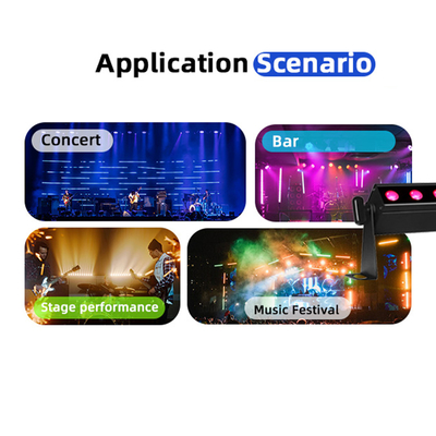 Lampu LED Up IP20 Bertenaga Baterai LED Wall Wash 12x2w RGBW 4in1 Stage Bar Light Kontrol Suara Pencahayaan