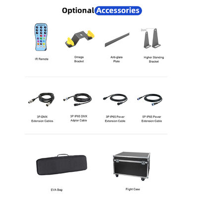 24*2W RGBW LED Wall Washer Lampu Efek panggung Pencahayaan Dengan Remote Controller DMX untuk Konser Partai KTV Wall Wash Light