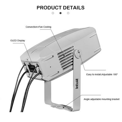 Proyektor Gobo Air Berwarna Luar Ruangan 100W Lampu Efek Klub Malam Disko Lampu Lanskap Tahan Air Lampu Iklan
