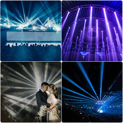 Kepala Bergerak Sinar LED 200W DMX Gobo IP66 8 Prisma Segi + 4 Prisma Linier Lampu Kepala Bergerak Panggung Dj