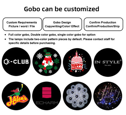 Disesuaikan 60W LED Outdoor Projector Lampu Logo Custom Gobo Projector untuk Outdoor Iklan Bisnis Acara Pernikahan Dekorasi