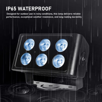 Outdoor 6x5W RGBW 4in1 LED Flood Light IP65 Waterproof DMX512 Arsitektur Wash Light Wall Washer untuk Bangunan Taman Fasad