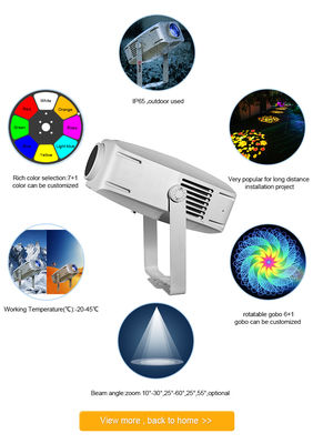 Waterproof Ip65 400w Outdoor Advertising Gobo Projector Proyeksi Rotasi Led Gobo Light Projector