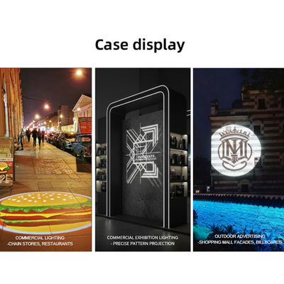 LED 60W Outdoor Waterproof Ip65 Halloween Natal Led Pernikahan Rotating Gobo Projector Logo Custom Tanda Lampu Iklan