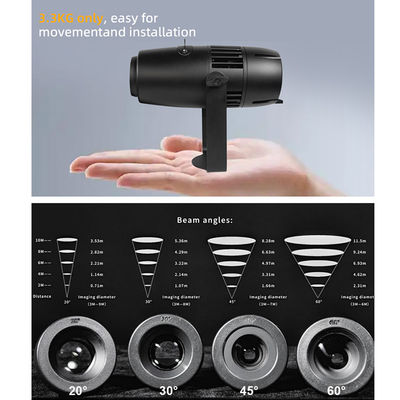 LED 60W Outdoor Waterproof Ip65 Halloween Natal Led Pernikahan Rotating Gobo Projector Logo Custom Tanda Lampu Iklan