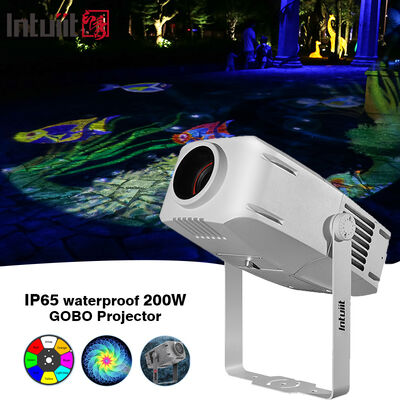200W Outdoor Gobo Projection Waterproof IP65 DMX LED Logo Projector Lampu untuk Bangunan