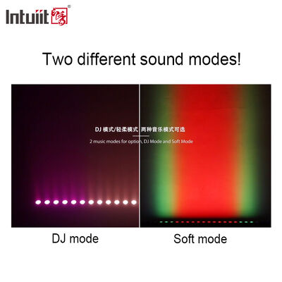 24x2W RGBW 4-in-1 LED Linear Wall Washer Bar DMX512 Sound Activated Stage Wash Light untuk Bangunan & Acara