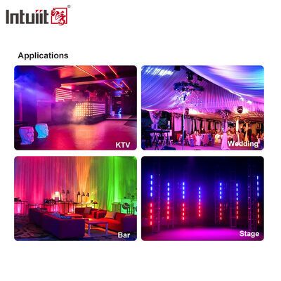 24x2W RGBW 4-in-1 LED Linear Wall Washer Bar DMX512 Sound Activated Stage Wash Light untuk Bangunan & Acara
