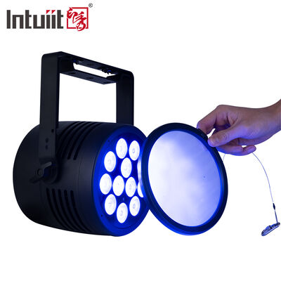 Lampu Par LED Tahan Air IP65 Profesional 12X20W RGBWA + UV 6in1 DMX512 Lampu Cuci Panggung untuk Acara Pesta Pernikahan Luar Ruangan DJ Disko