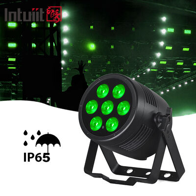 Lampu Panggung Profesional Tahan Air IP65 DJ Disco 7*20W RGBWA UV 6in1 LED Par Lights dengan Kontrol DMX512