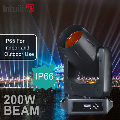 Kepala Bergerak Sinar LED 200W DMX Gobo IP66 8 Prisma Segi + 4 Prisma Linier Lampu Kepala Bergerak Panggung Dj