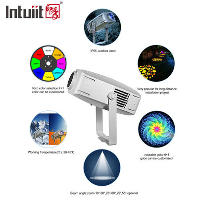 LED Gobo Projector Light 400W Rotating Logo Image Projector DMX512 Pencahayaan panggung untuk acara pameran pertunjukan profesional