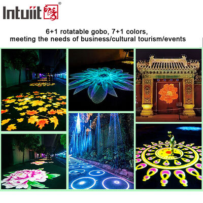 LED Gobo Projector Light 400W Rotating Logo Image Projector DMX512 Pencahayaan panggung untuk acara pameran pertunjukan profesional