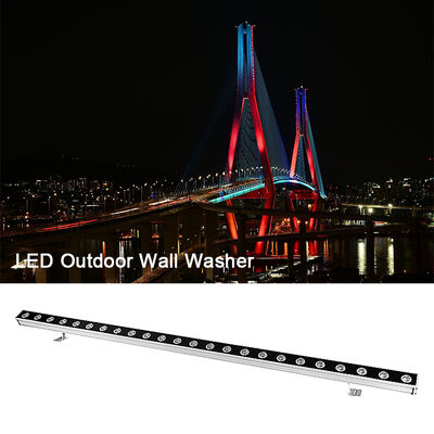Lampu Wall Washer DMX512 RGB RGBW LED Warna-warni Outdoor Indoor 6W 12W 24W Linear Bar untuk Pencahayaan Panggung Pesta Gereja Pernikahan