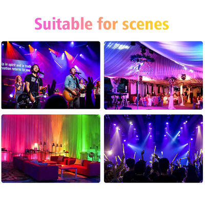 Set Lampu LED PAR Can RGBW 4in1 IP65 Outdoor 60*12W DMX512 Stage Wash untuk Pesta Pernikahan Fasad Bangunan