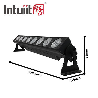 8*15W RGB Led Stage Lights Bar Dj Strobe Party Lights Bar 3 in 1 Wall Washer Light Indoor dengan DMX Control AutoPlay untuk Church Christmas Wedding Dance