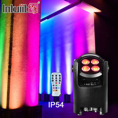 Lampu Panggung LED Nirkabel Bertenaga Baterai DMX 4x12w 4in1 RGBW