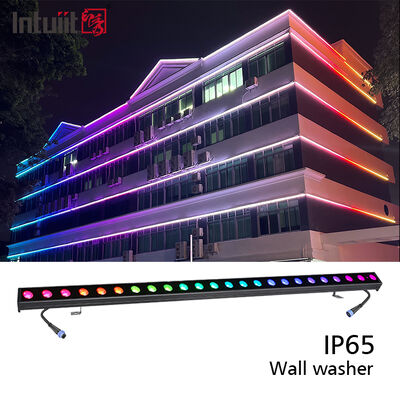 RGBW Dmx Led 2x24W Led Wall Washer Light untuk Aplikasi Luar Ruangan