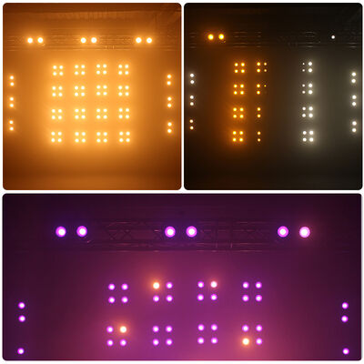 Lampu Blinder COB LED 4 Mata 4X90W RGB Lampu Panggung Kontrol Piksel DMX512 Strobo Blinder Panggung Amber Putih Hangat untuk Pesta Acara