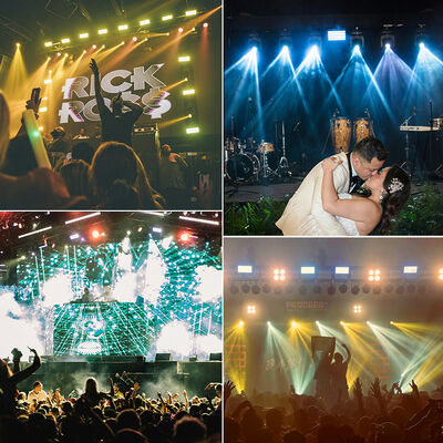 36W RGB COB LED Strobe Lampu Suara diaktifkan DMX512 Flash Lampu panggung untuk DJ Disco Party Halloween Club