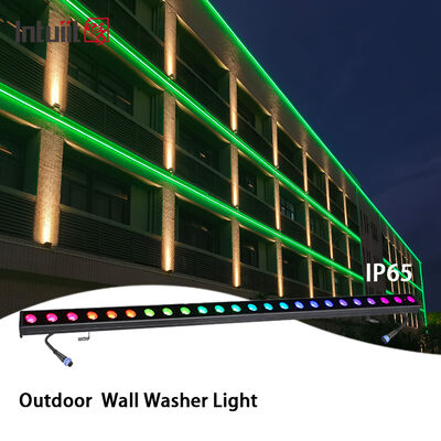 Outdoor IP65 LED Wall Washer Light RGBW 24*2W 4-in-1 DMX512 Linear Stage Lighting Bar untuk Dekorasi Luar Bangunan Arsitektur Lansekap
