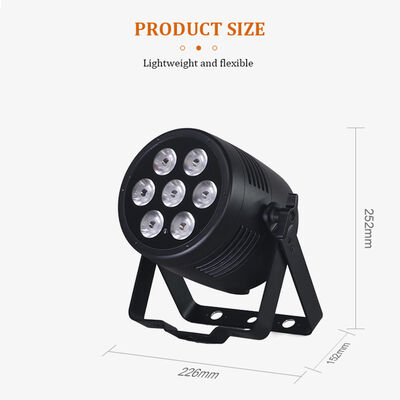 IP65 Tahan Air Aluminium Lampu Par LED 7X20W RGBWA UV 6in1 DMX512 Panggung Profesional Uplight untuk Acara Outdoor acara Pernikahan