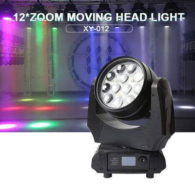 Diskon Besar Lampu Cuci Kepala Bergerak LED 12X10W RGBW 4in1 DMX512 Lampu Pencelupan Panggung Profesional untuk Pesta Pernikahan KTV