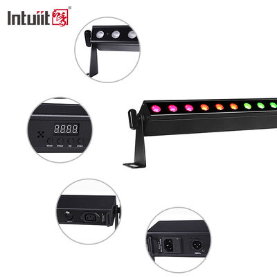 Professional 9 Degree Narrow Beam LED Wall Washer 24x2W RGBW 4in1 DMX512 Indoor Linear Wash Light Bar untuk Acara Tahap