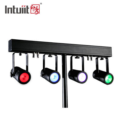 Kit Lampu Sorot LED PAR RGBW 4-in-1 4x20W — Sistem Pencahayaan Panggung DMX512 Berkas Sempit 4,5° untuk Pernikahan, DJ & Acara