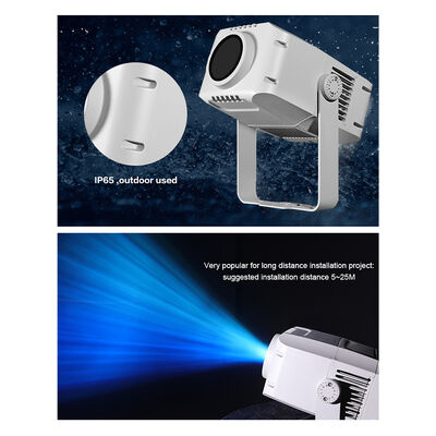 100W Logo Gobo Proyektor Lampu IP65 Outdoor DMX512 Proyeksi Pola Khusus untuk Iklan, Bangunan & Acara
