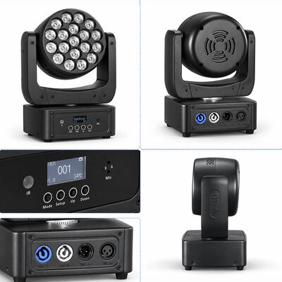 Lampu Panggung LED Disco DJ Lampu Wash Bergerak Rgbw 4in1 19x8w