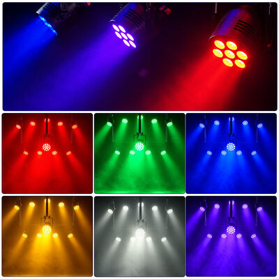 Aluminum Alloy Dmx512 7x12W RGBWA UV 6in1 Led Par Slim Lights Waterproof Ip65 Led Stage Lighting Par Can Light