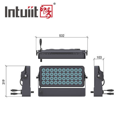 400W Outdoor IP65 Waterproof Warna Kota 40x10W RGBW 4in1 Lampu LED Wall Wash