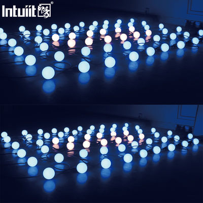 15M 20 Piksel Bohlam Lampu Panggung LED Tahan Air Taman Pesta Natal Teras Dekorasi String Lampu