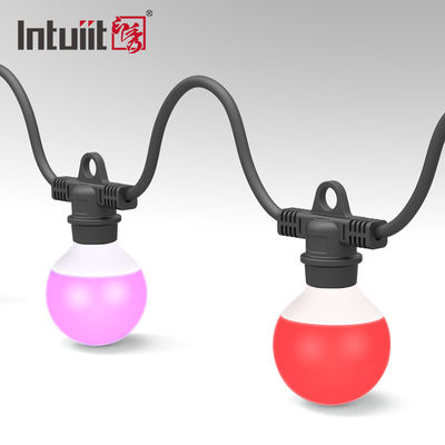 100% Dimmer Indoor Party String Lights Dengan 60 Clear Globe Flame Retardant ABS Bulbs