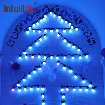 15M 20 Piksel Bohlam Lampu Panggung LED Tahan Air Taman Pesta Natal Teras Dekorasi String Lampu
