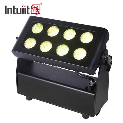 566lm LED Flat Par Light 8X15W Peralatan Pencahayaan Baterai Party Dyeing Light