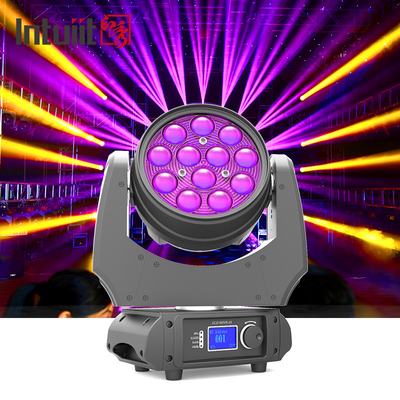Wide Angle 5-60 derajat Zoom Cuci Moving Head 12*10W RGBW 4-in-1 DMX LED Moving Head light