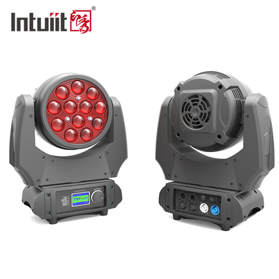 Wide Angle 5-60 derajat Zoom Cuci Moving Head 12*10W RGBW 4-in-1 DMX LED Moving Head light