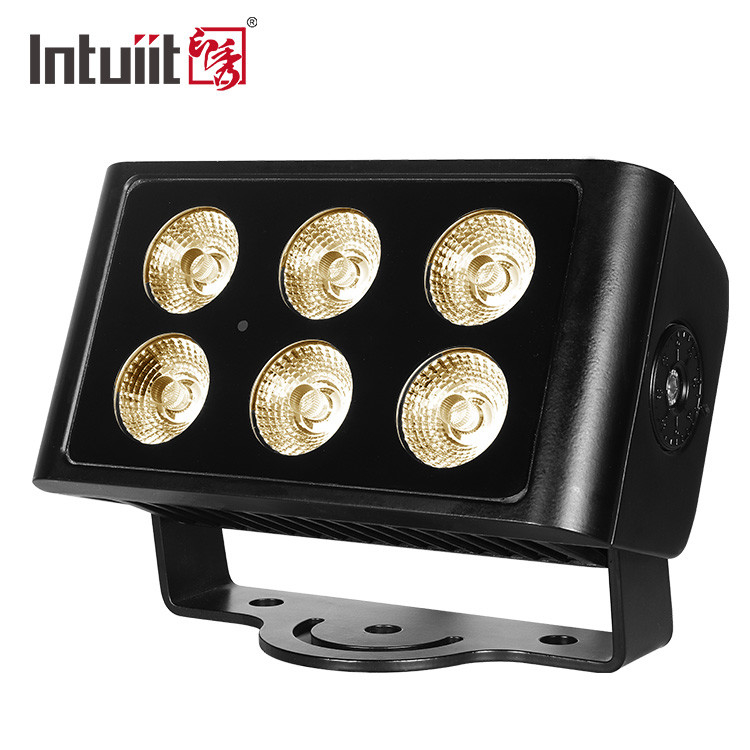 6x5W RGBW LED Stage Flood Lights Pencahayaan Arsitektur Tahan Air Kontrol Dmx
