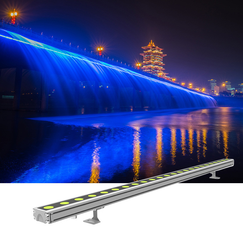 24W DMX512 LED Linear Wall Washer Lights 0,3M 0,5M 1M 40° Beam Angle