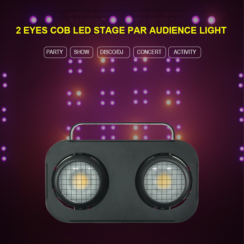 2 Mata 2*90W Dmx512 Kontrol Splicing Cob Penonton Blinder Effect Lampu panggung