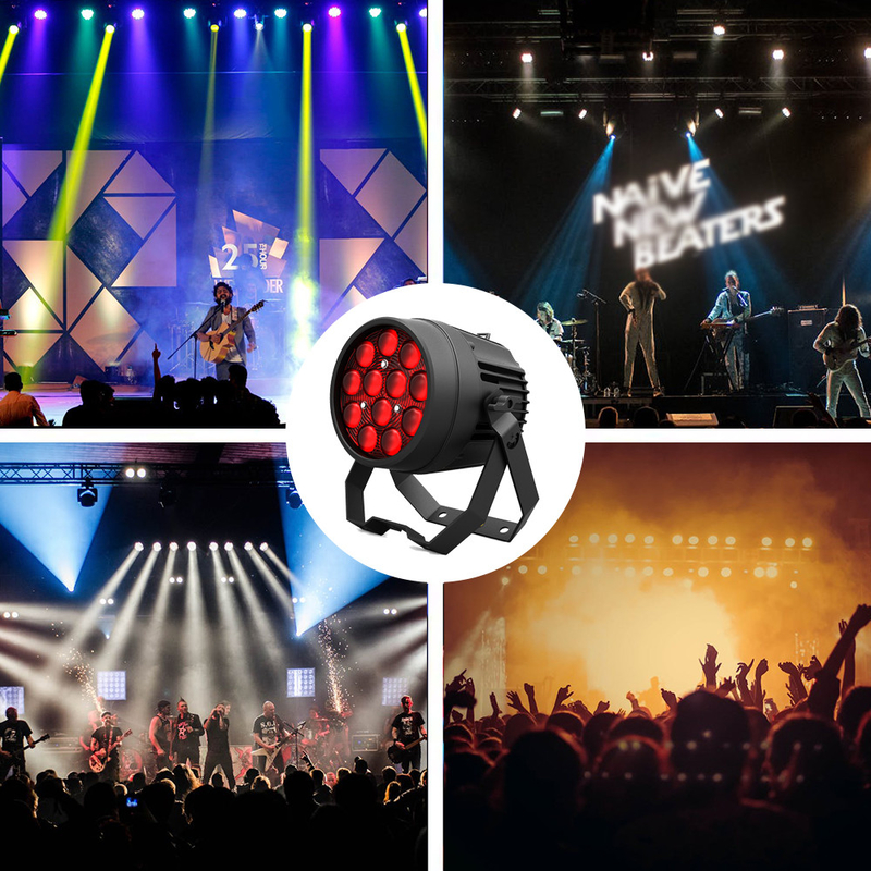 Aluminium Alloy Led Par 12x10W RGBW 4in1 Dmx 512 Cahaya DJ Wash Light