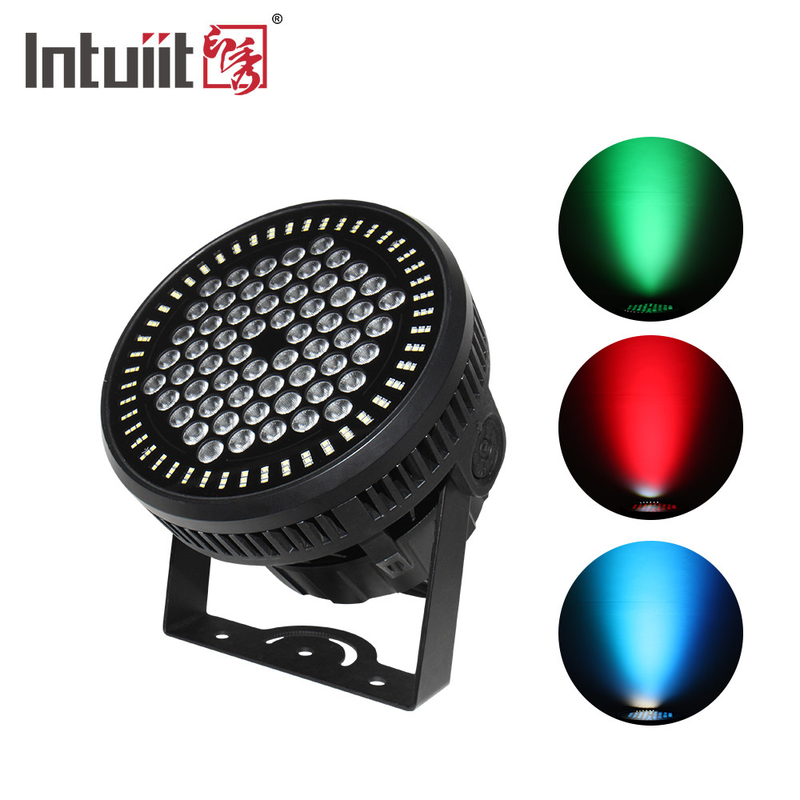 60*12W RGBW 4in1 Par Uplight Slim LED Par Stage Lighting Untuk Dekorasi Pernikahan Bar Party