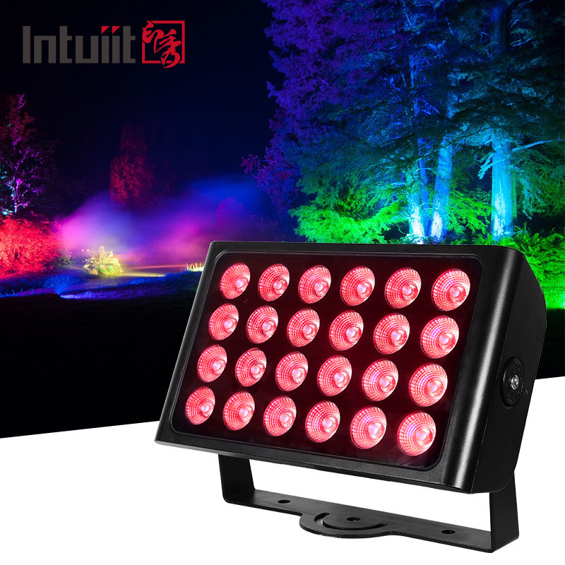 24PCS 160W lampu warna kota RGBW 4in1 ip65 tahan air bangunan tinggi mencuci led lampu panggung warna kota