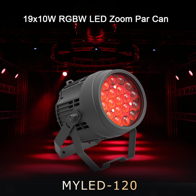 LED Par 19*10W RGBW 4in1 Waterproof DMX LED Par pencahayaan untuk pesta atau panggung malam bar