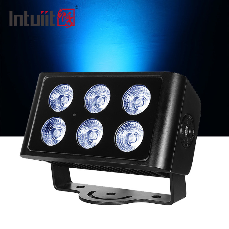 Desain Baru Lampu LED Lampu Luar Arsitektur Landskap Sudut Sinar Sempit IP65 6*5W RGBW DMX512 Lampu sorot LED