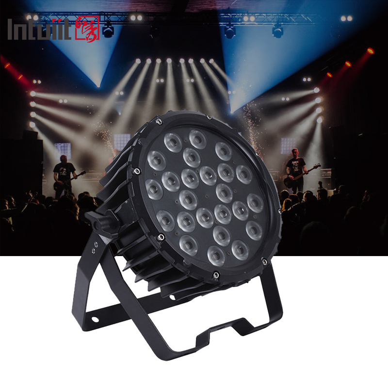 Lampu panggung profesional 82W RGB 24*Tri-3W Indoor DMX512 Slim Flat Led Par Light