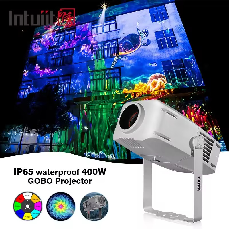 LED IP65 Outdoor Portable Mini Digital Custom Gobo Projector Flood Light on Stand