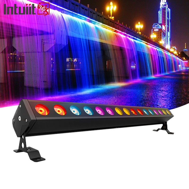 Dmx 16x5w rgbw 4in1 Lampu panggung tahan air powercon led wall washer Untuk bar auditorium